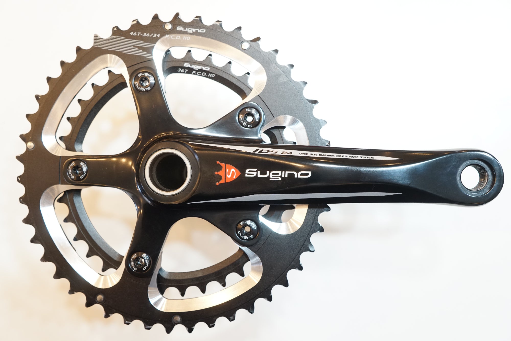 スギノOX2クランクセット ブラック165m スギノエンジニアリング