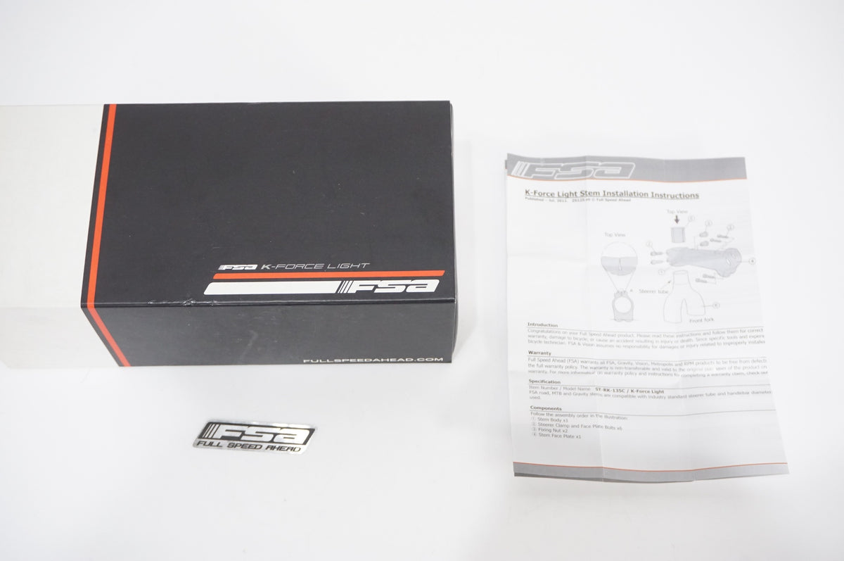 FSA 「エフエスエー」 K-FORCE LIGHT φ31.8 110mm ステム / AKIBA店