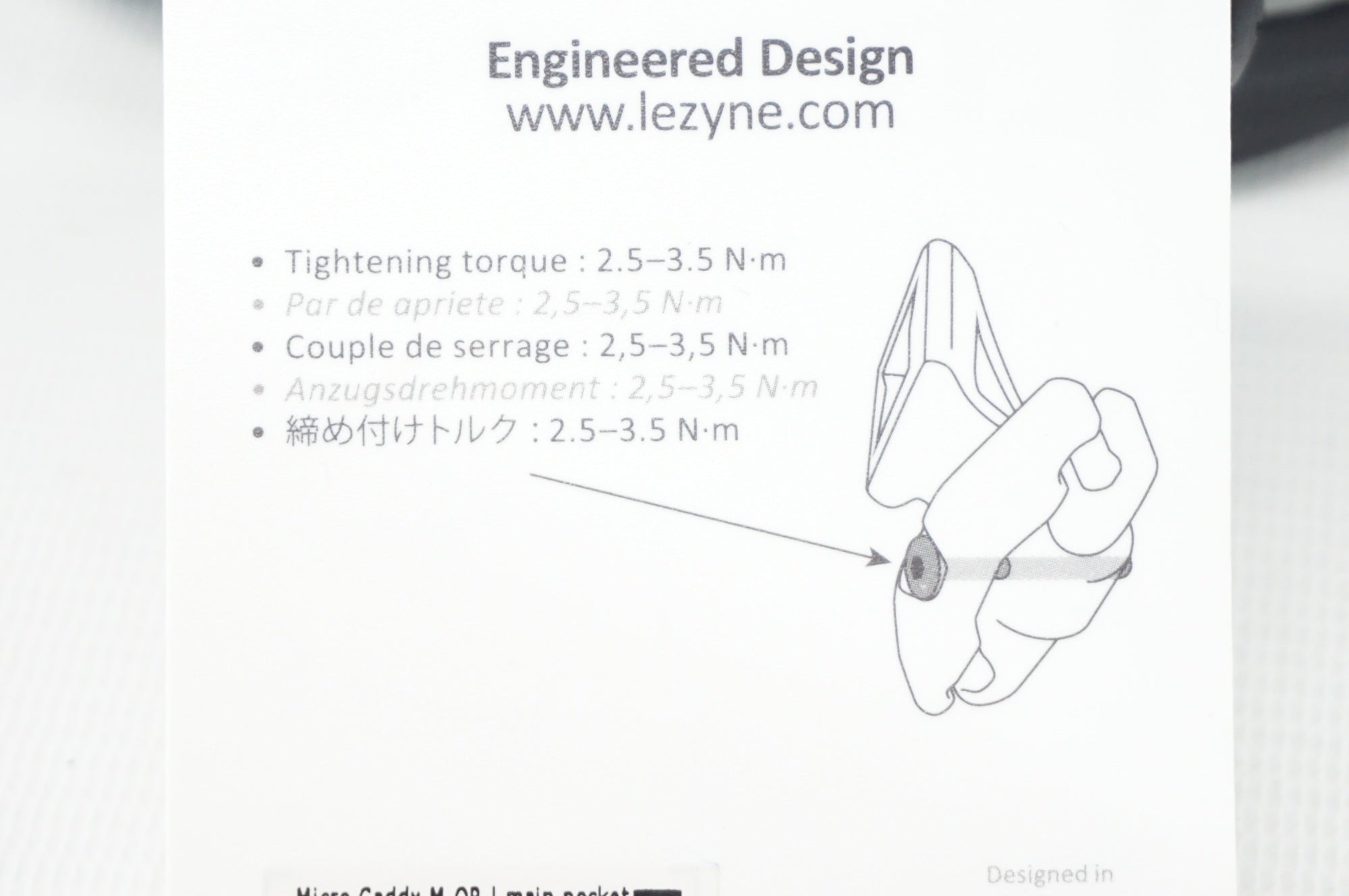 LEZYNE 「レザイン」 MICRO CADDY QR M サドルバッグ / 阪急塚口店