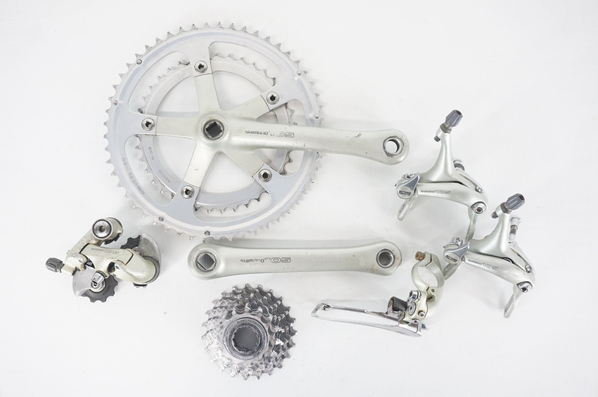 SHIMANO 105 1055-1056クランクパーツセット美品 SHIMANO 「シマノ」 105 1056/1055 コンポセット / 阪急塚口店