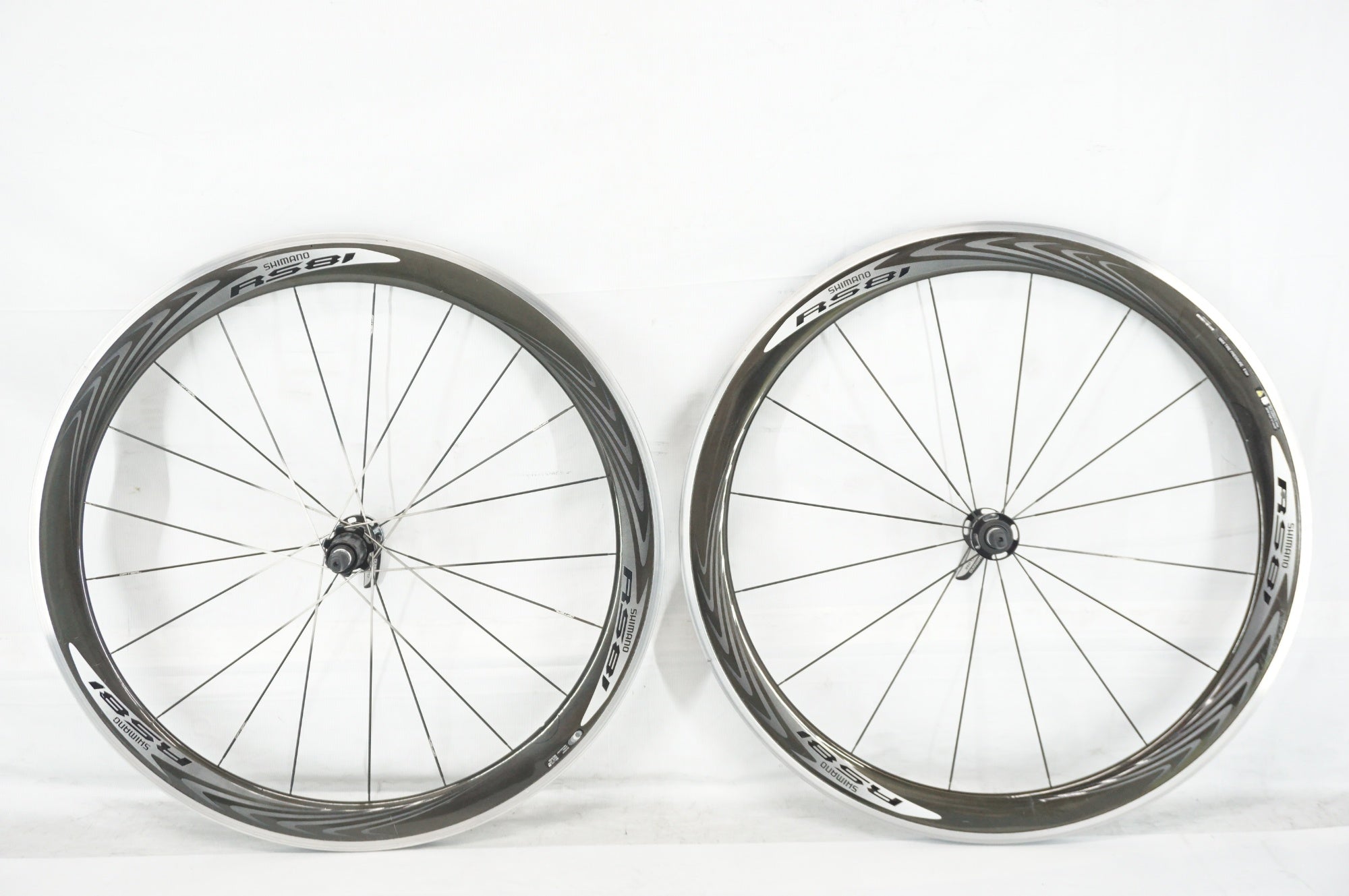 美品シマノWH-RS81-C50カーボンエアロクリンチャーホイール前後セット SHIMANO 「シマノ」 WH-RS81 C50 CL シマノ11速 ホイールセット / 阪急