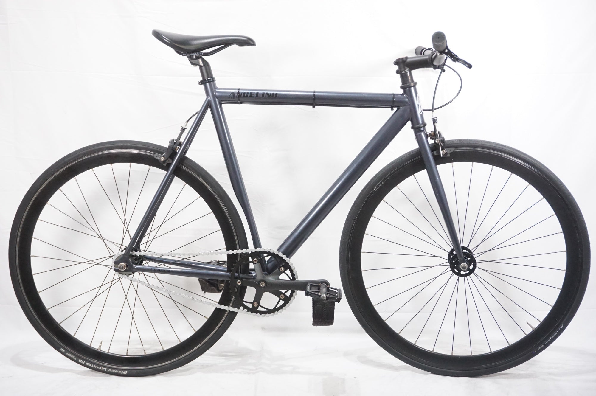 自転車本体 LEADER - Angelino PTG Black size M LEADER BIKES 「リーダーバイクス」 ANGELINO PTG 2024年モデル ピスト