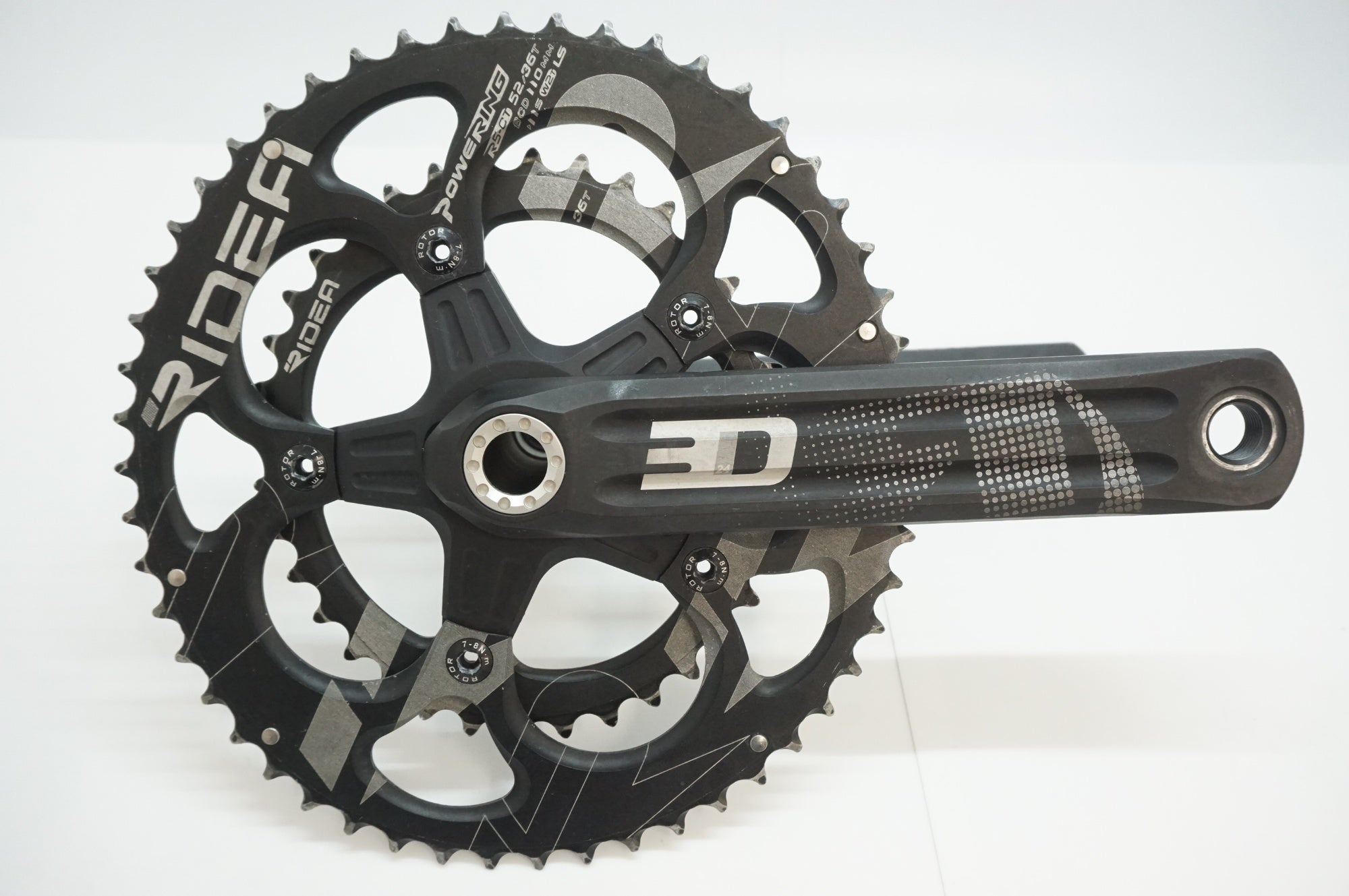 ROTOR 3D 52 (36) 110 ローター クランク172.5-42F ROTOR 「ローター」 3D アーム RIDEA POWERING 52-36T 172.5mm