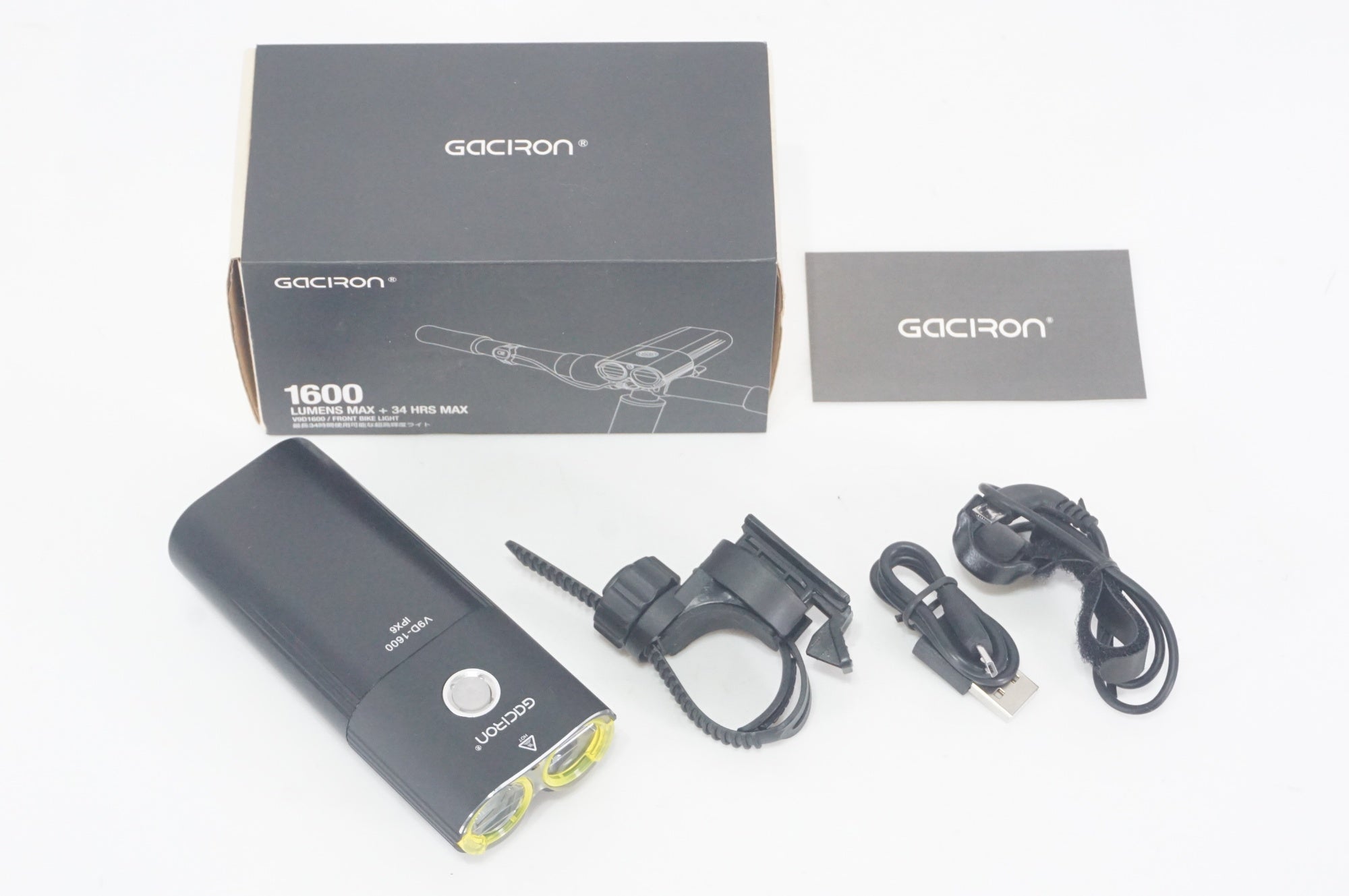 【新品】Gaciron(ガシロン) V9D1600フロントライト GACIRON ガシロン V9D1600 フロントライト(1600ルーメン