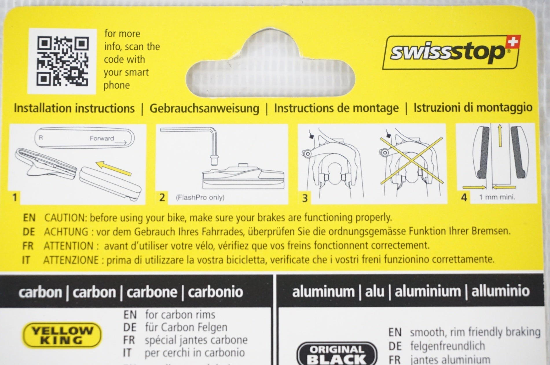 SWISS STOP 「スイスストップ」 ORIGINAL PRINCE RACE 2011 PRO アルミリム用 ブレーキシュー / 阪急塚口店