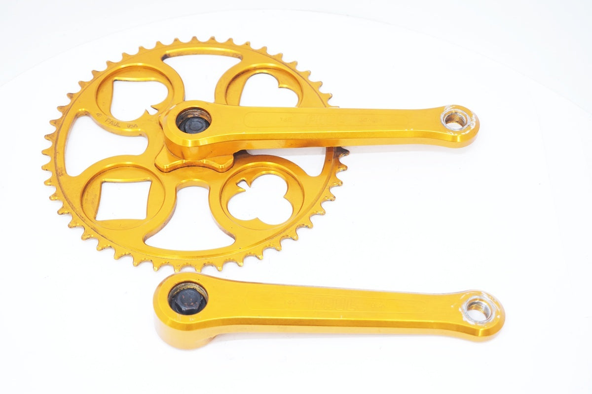 パーツ Paul  flash Crank 48T 165mm PAUL 「ポール」 PIST ROAD ROYAL FLASH 48T 165mm クランク