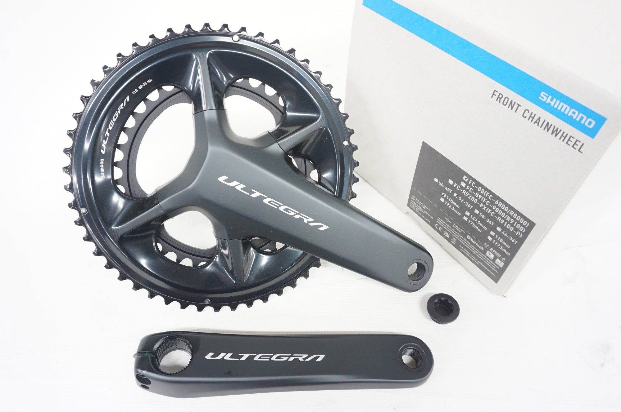 SHIMANO ULTEGRA クランクセット ブラック SHIMANO 「シマノ」 ULTEGRA FC-08 52-36T 165mm クランクセット