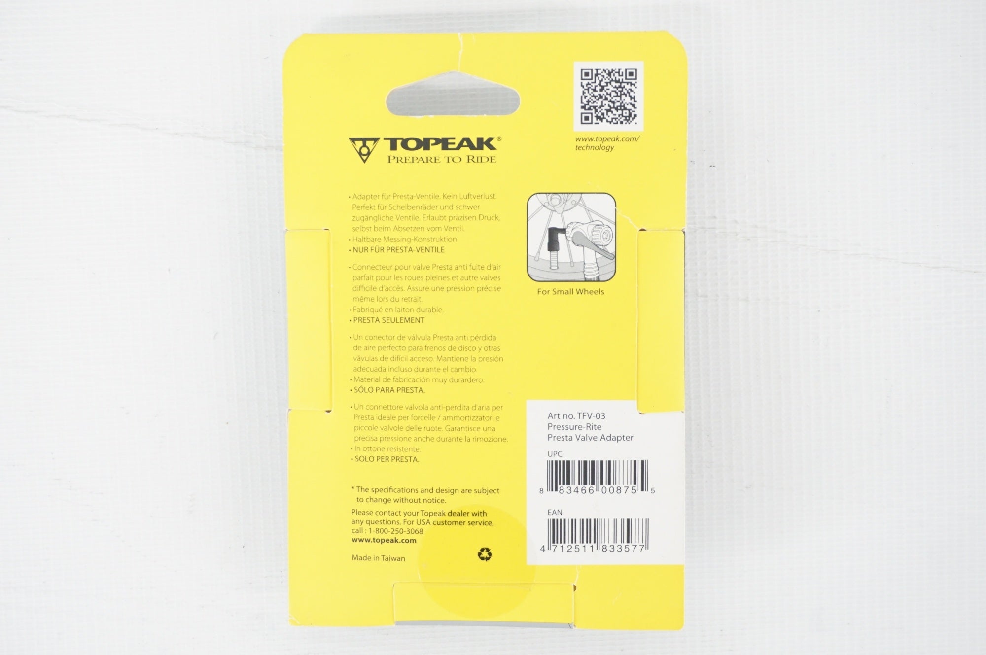 TOPEAK 「トピーク」 PRESSURE-RITE PRESTA VALVE 仏式バルブ用アダプター / 阪急塚口店