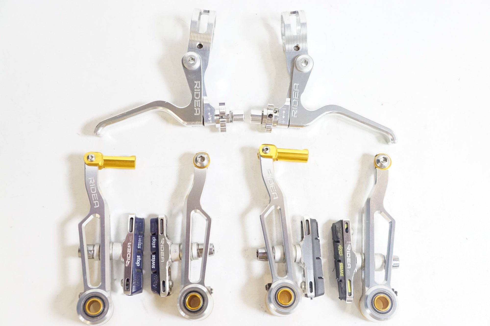 RIDEA   Vブレーキ＆ブレーキレバー　１台分セット RIDEA 「ライデア」 CLV2 Vブレーキキャリパー / XFH ブレーキレバー