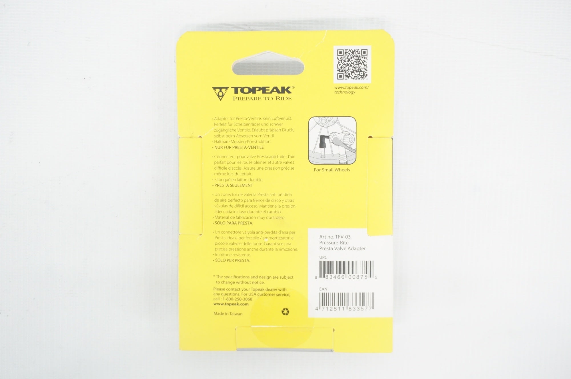 TOPEAK 「トピーク」 PRESSURE-RITE PRESTA VALVE 仏式バルブ用アダプター / 阪急塚口店