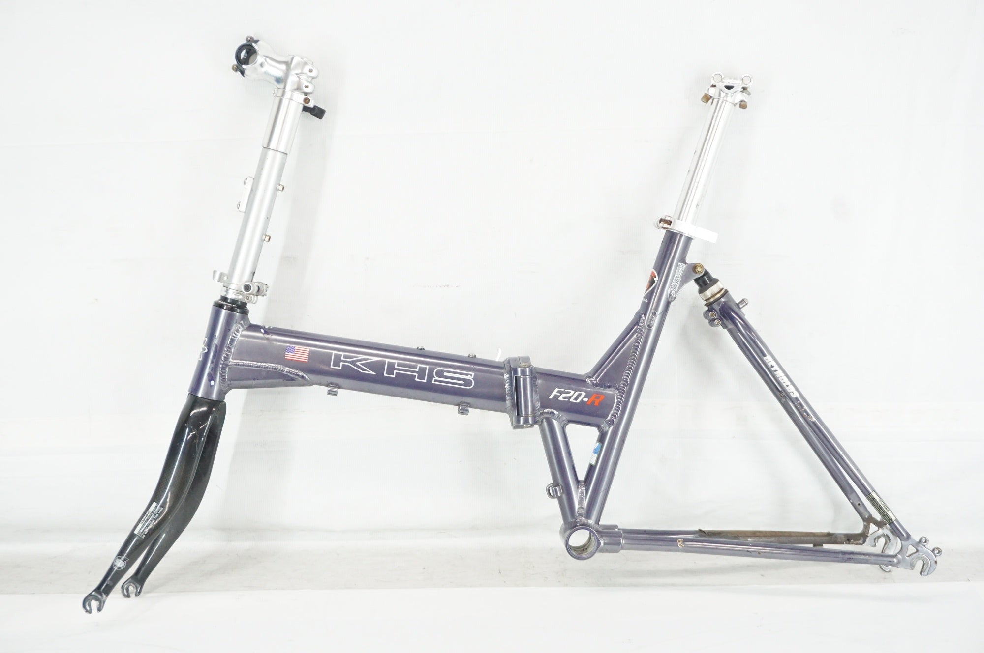 ジャンク KHS 「ケーエイチエス」 F20-R 年式不明 折り畳み自転車 フレームセット / 阪急塚口店