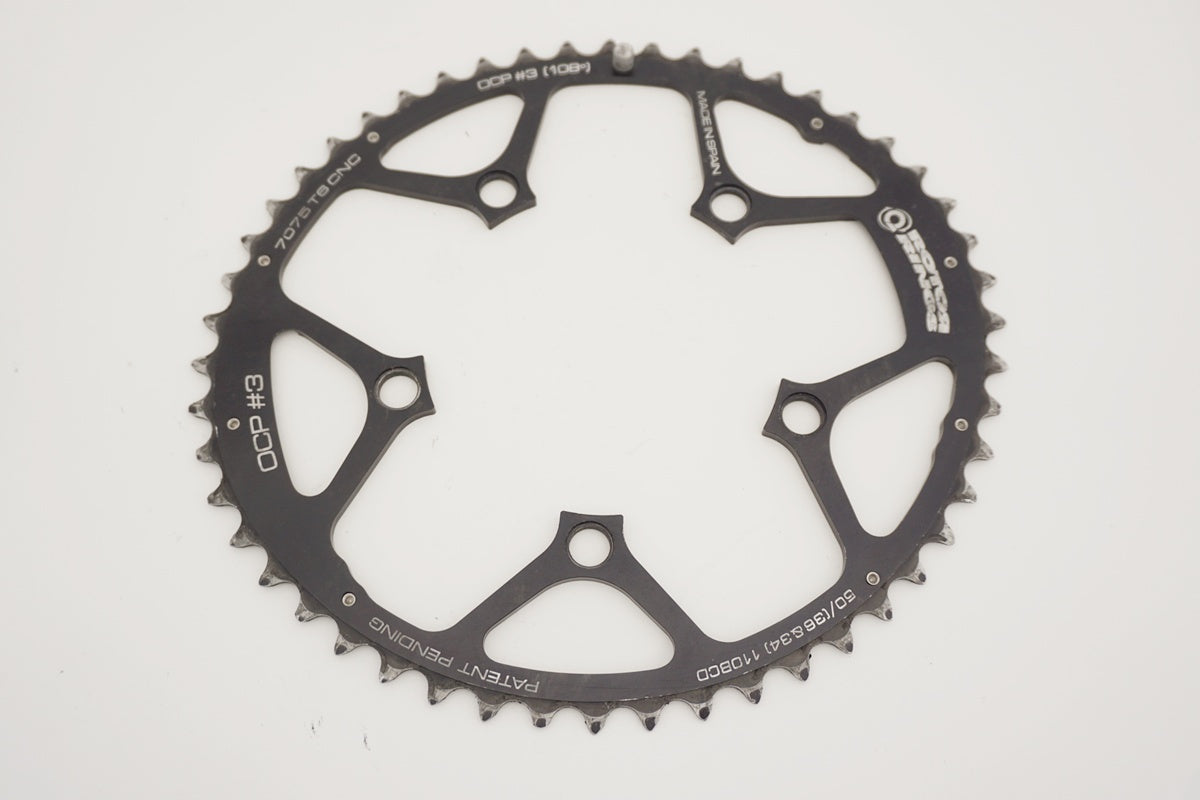 送料無料 いくらから Q-RING 「ローター」 ROTOR BCD110 チェーンリング 楕円 50T チェーンリング