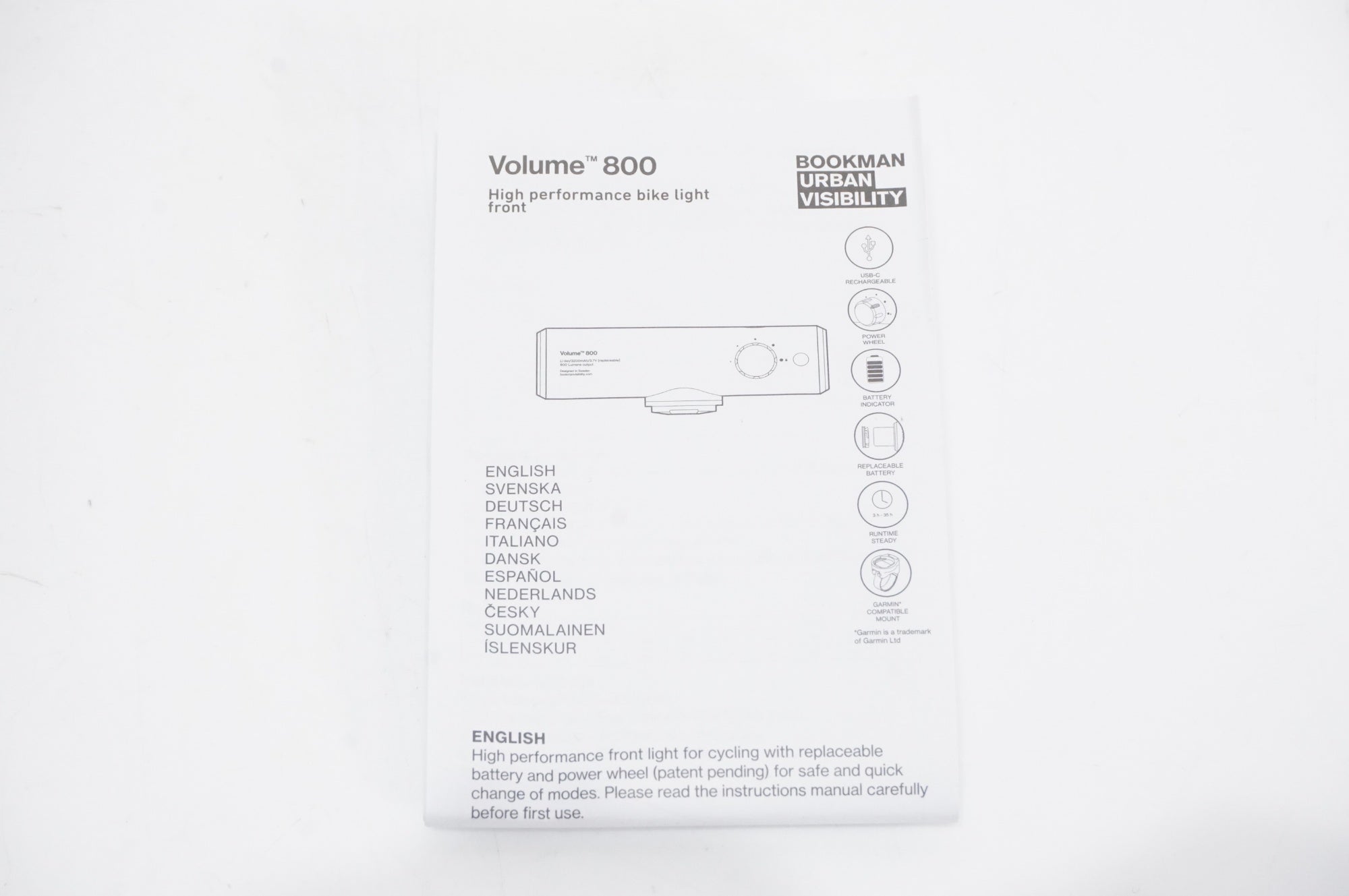 BOOKMAN 「ブックマン」 VOLUME 800 フロントライト / AKIBA店