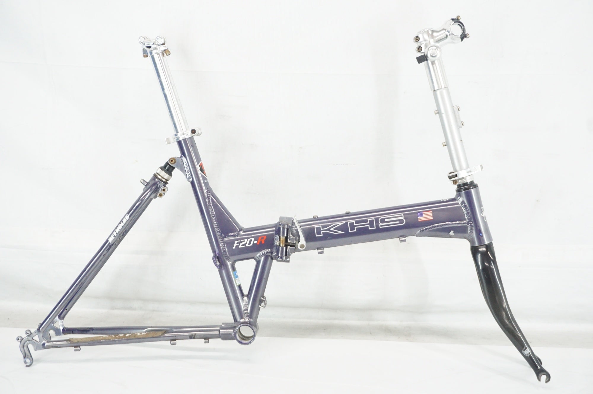 ジャンク KHS 「ケーエイチエス」 F20-R 年式不明 折り畳み自転車 フレームセット / 阪急塚口店