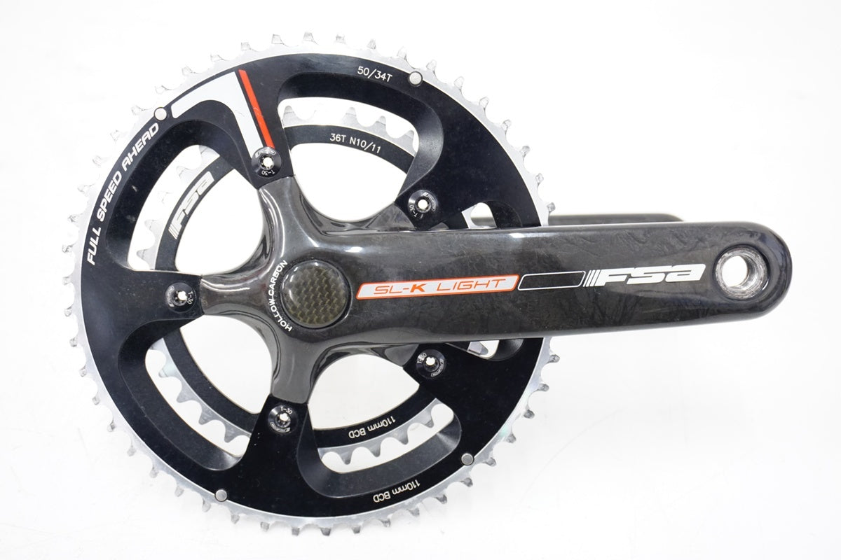 fsa SL-K LIGHT 165クランクセット FSA「エフエスエー」 SL-K LIGHT 50-36T 165mm クランクセット