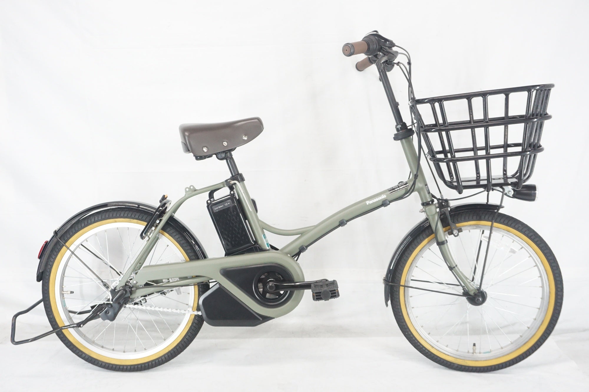 Panasonic 電動アシスト自転車 BE-FGL031 カーキ色 パナソニック グリッター BE-FGL031-G [マットオリーブ] + 専用
