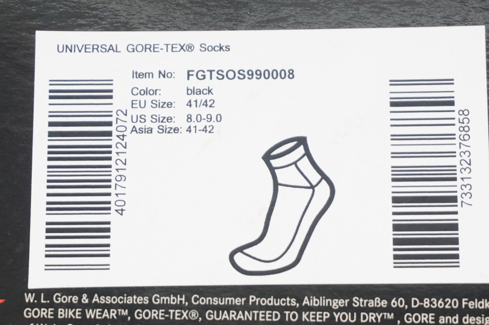 GORE WEAR 「ゴアウェア」 UNIVERSAL GT Socks Lサイズ ソックス / 阪急塚口店