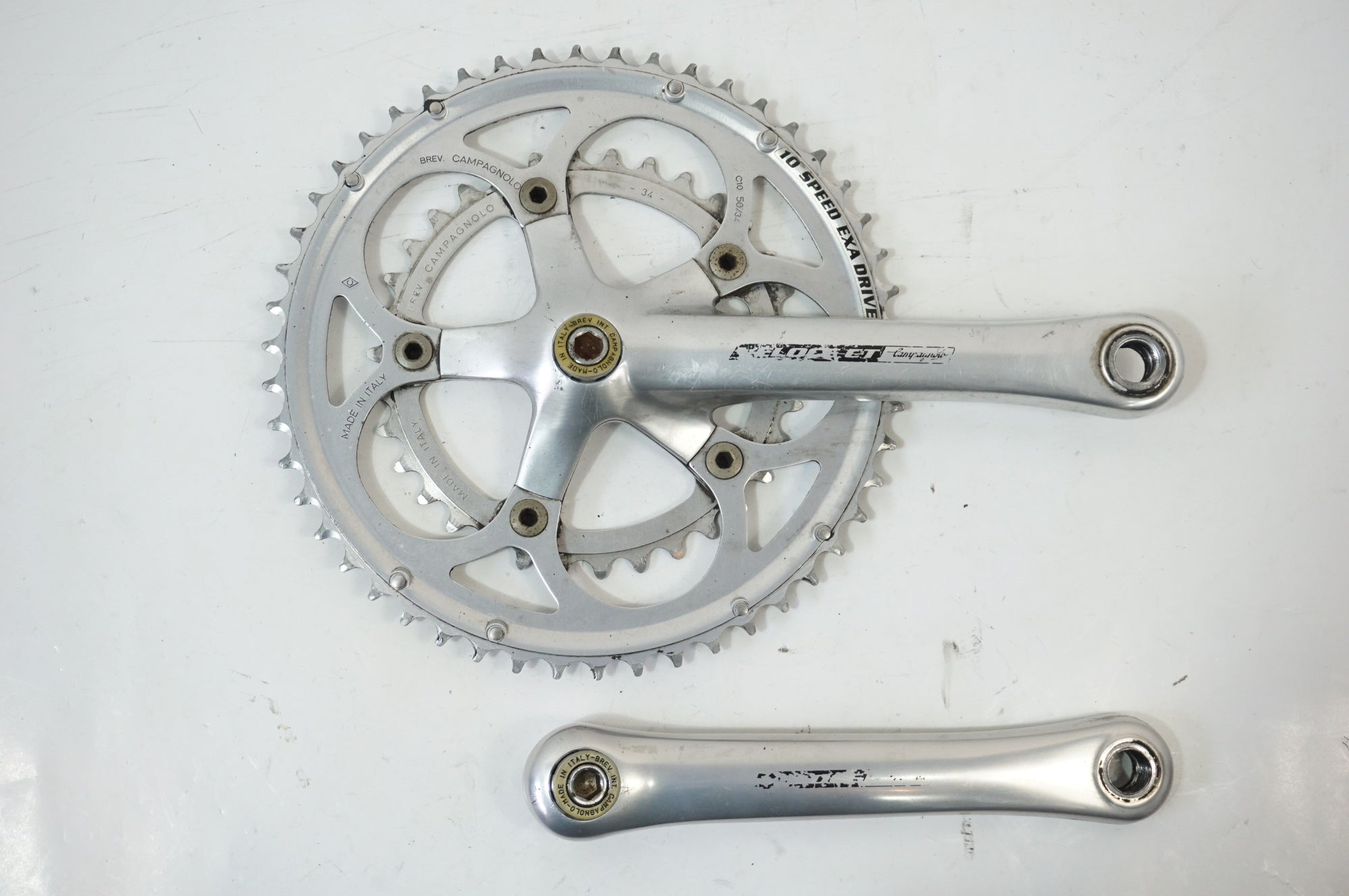 美品！！Campagnolo Veloce クランクセット 50/34 箱付き CAMPAGNOLO 「カンパニョーロ」 VELOCE 50-34T 170mm クランクセット
