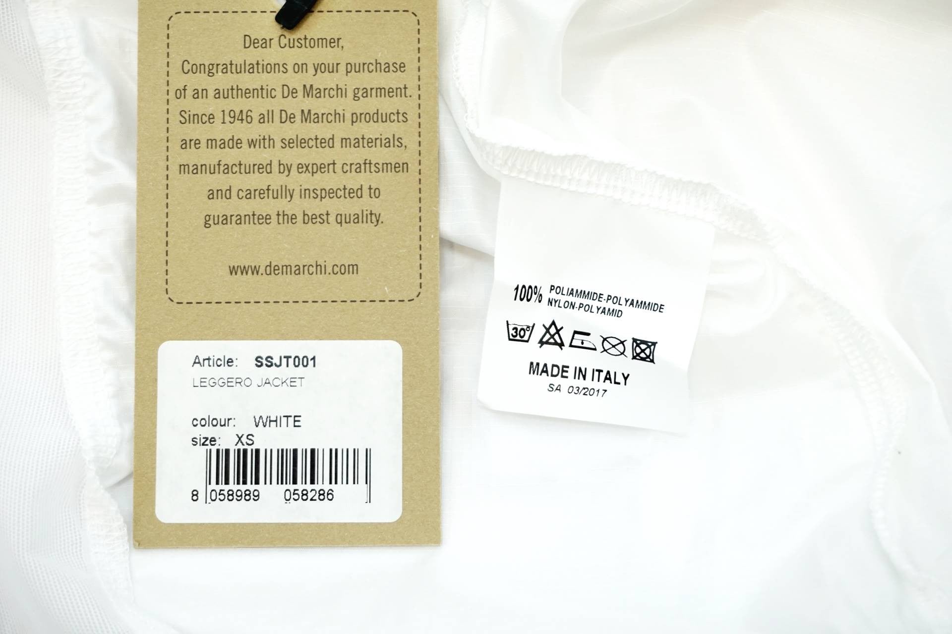 DE MARCHI 「デマルキ」 LEGGERO XS ジャケット / 有明ガーデン店