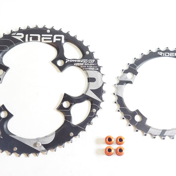 RIDEA 63Tチェーンリング ピスト用 RIDEA 「ライデア」 ROWER RING R4-SH 50-34T チェーンリング / 熊谷
