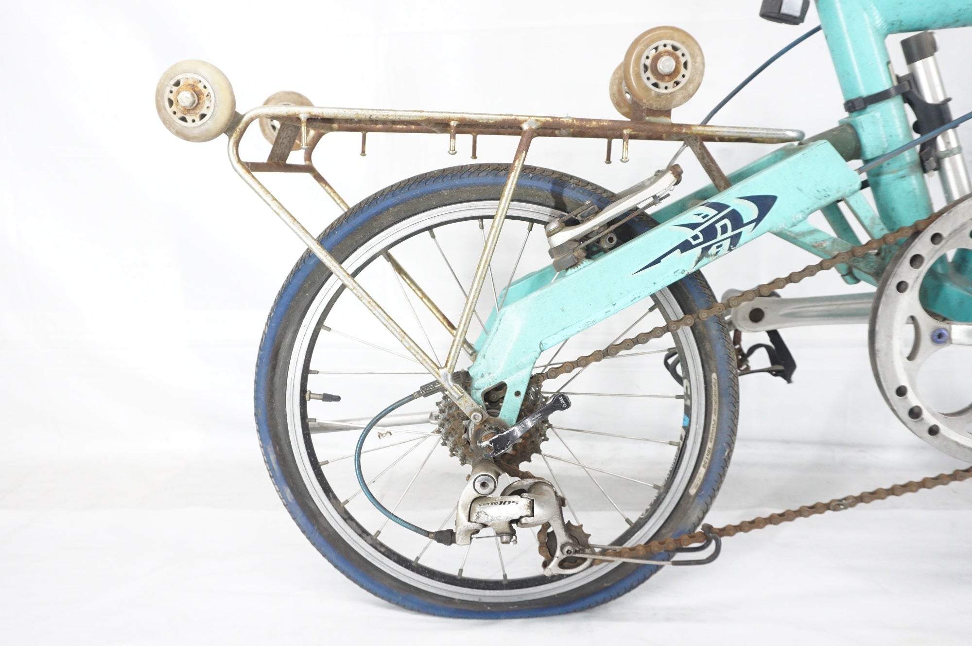 ジャンク BIANCHI 「ビアンキ」 FRETTA-T BD-1 BIRDY 2005年頃 18インチ 折り畳み自転車 / 阪急塚口店