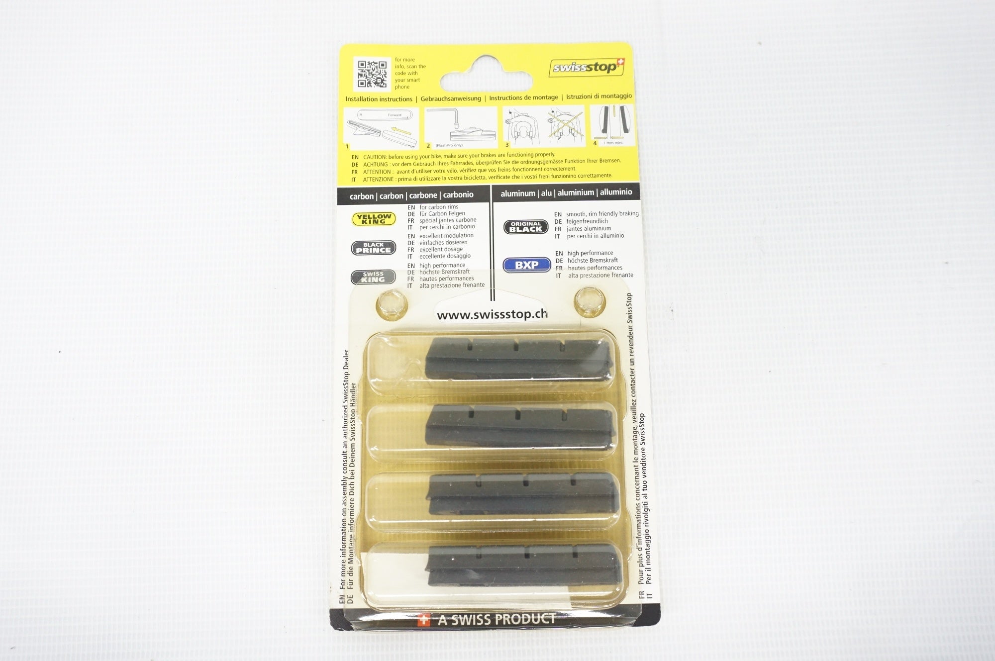 SWISS STOP 「スイスストップ」 BLACK PRINCE RACE 2011 PRO カーボンリム用 ブレーキシュー / 阪急塚口店