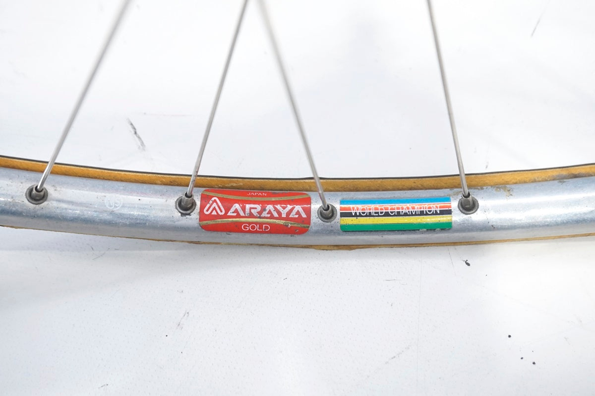 Araya 有難く gold Shimano duraace 7600 完組ホイール