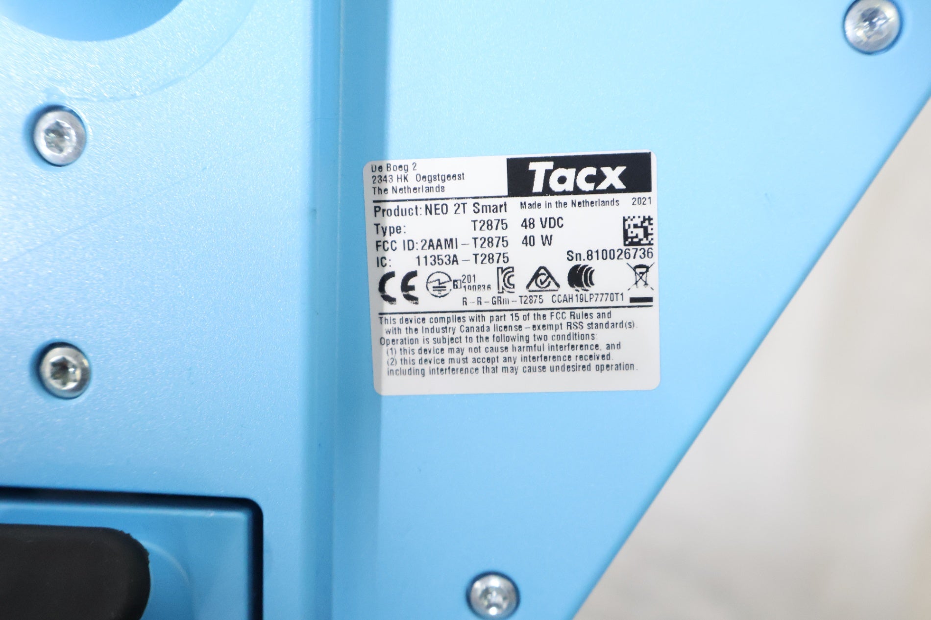 TACX 「タックス」 NEO 2T SMART T2875 スマートトレーナー / 高知店