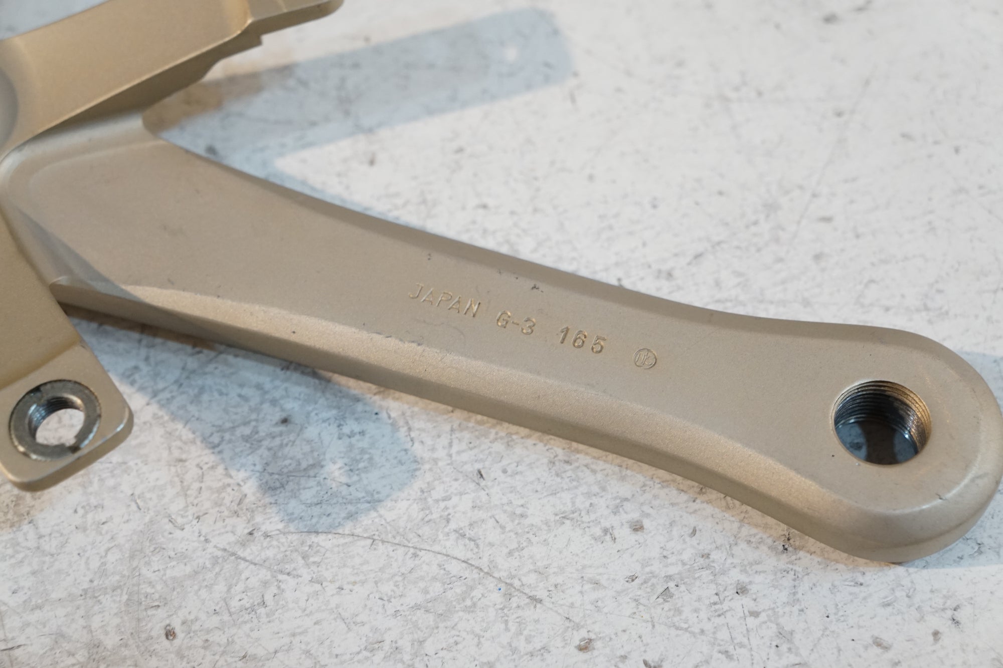 NJS競輪 クランク スギノグランドマイティー165 SUGINO 「スギノ」 GRAND MIGHTY 165mm NJS CRANK CHAMPAGNE GOLD