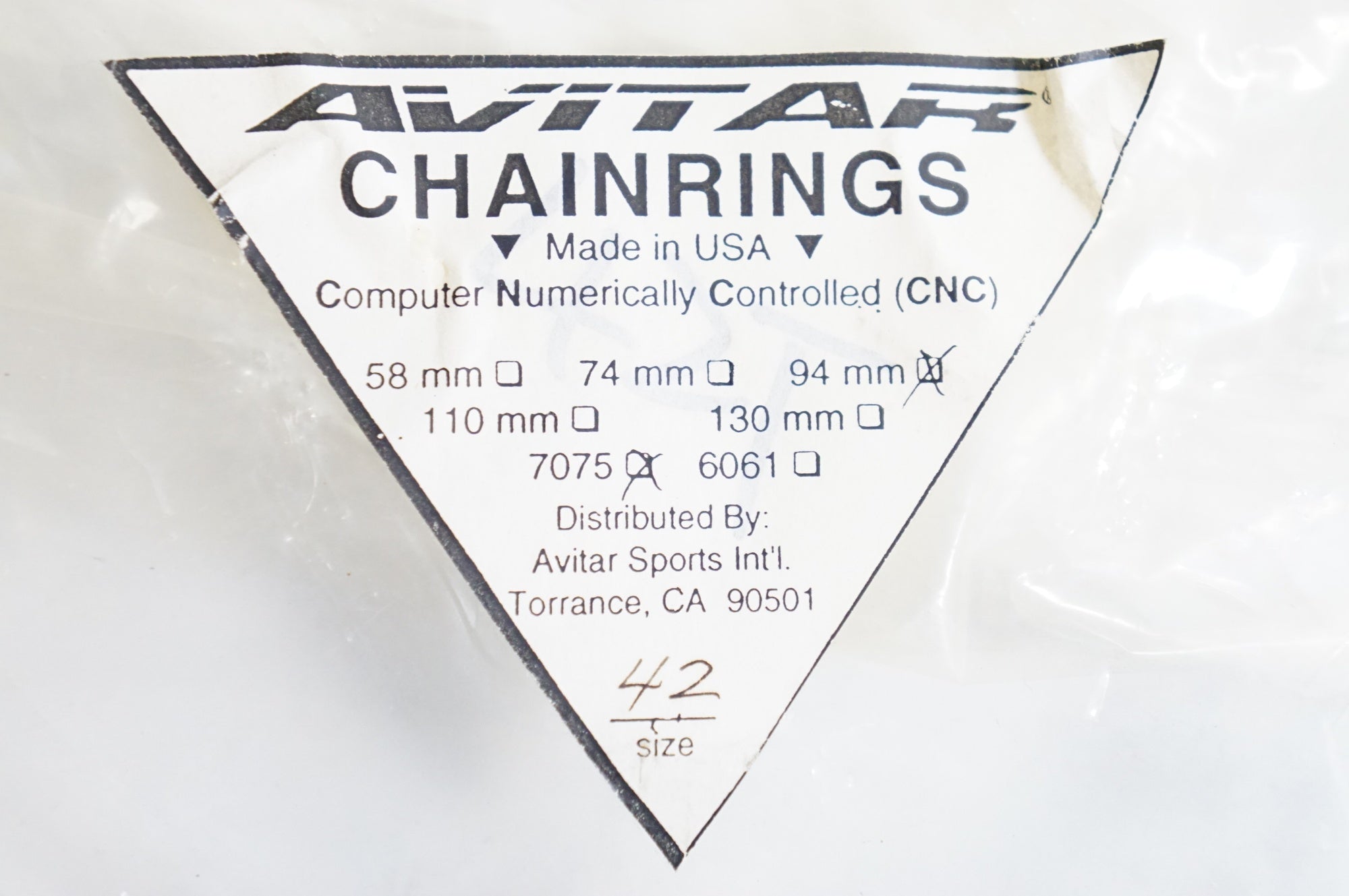 AVITAR 「アビター」 42T/22T チェーンリングセット / 熊谷本店