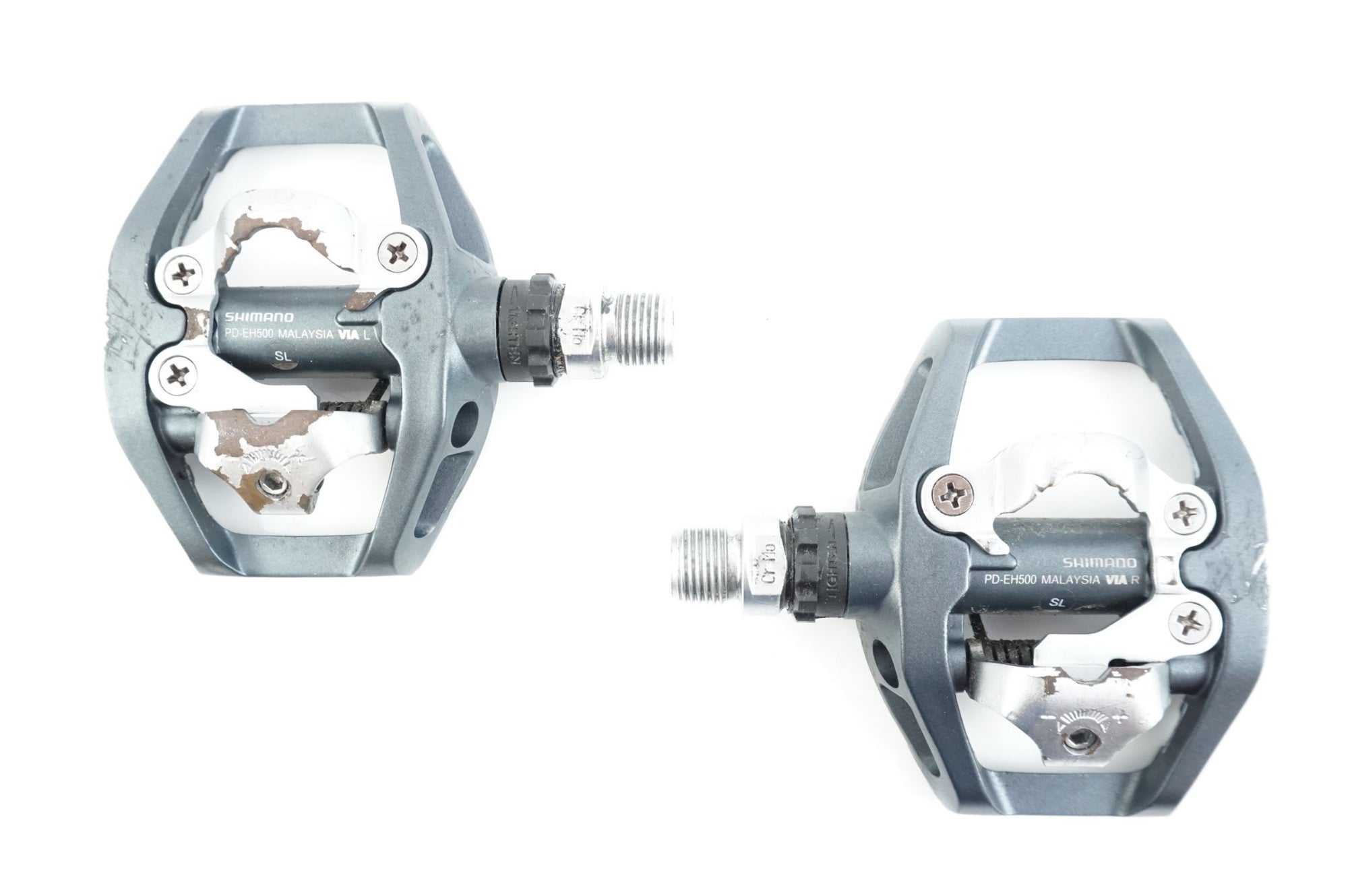 シマノ SHIMANO PD-EH500 ビンディングペダル SPD 新品同様品 シマノ PD EH500 ビンディングペダル 片面フラットのSPDペダル