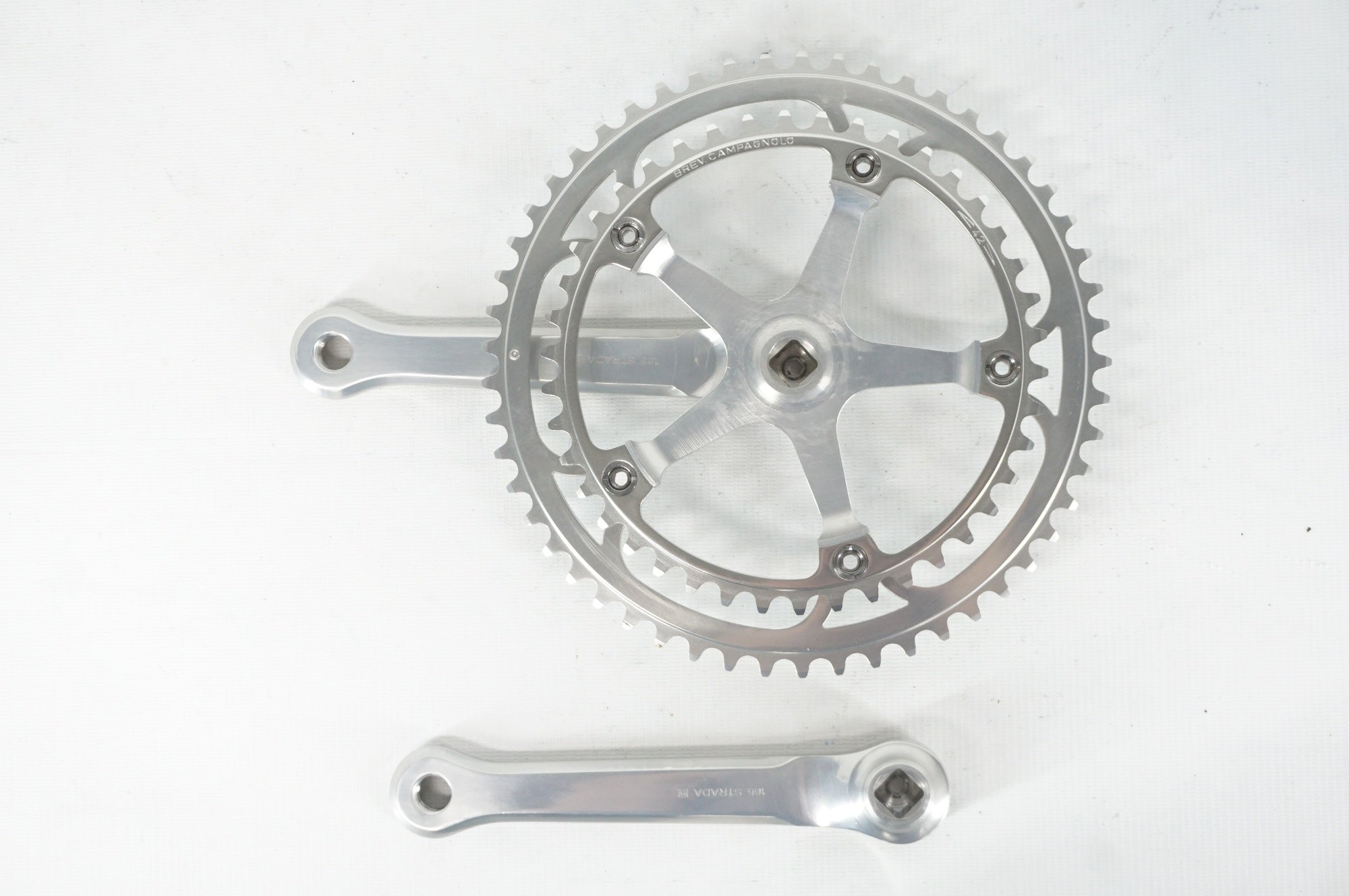 カンパニョーロ　クランク　シルバー　STRADA CAMPAGNOLO 「カンパニョーロ」 RECORD STRADA 53-42T 165mm