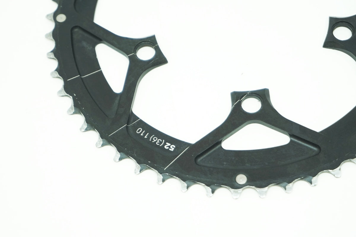 ROTOR Q-RINGS 52T/36Tブラック ROTOR SYSTEM ( ローターシステム ) チェーンリング Q-RING OVAL