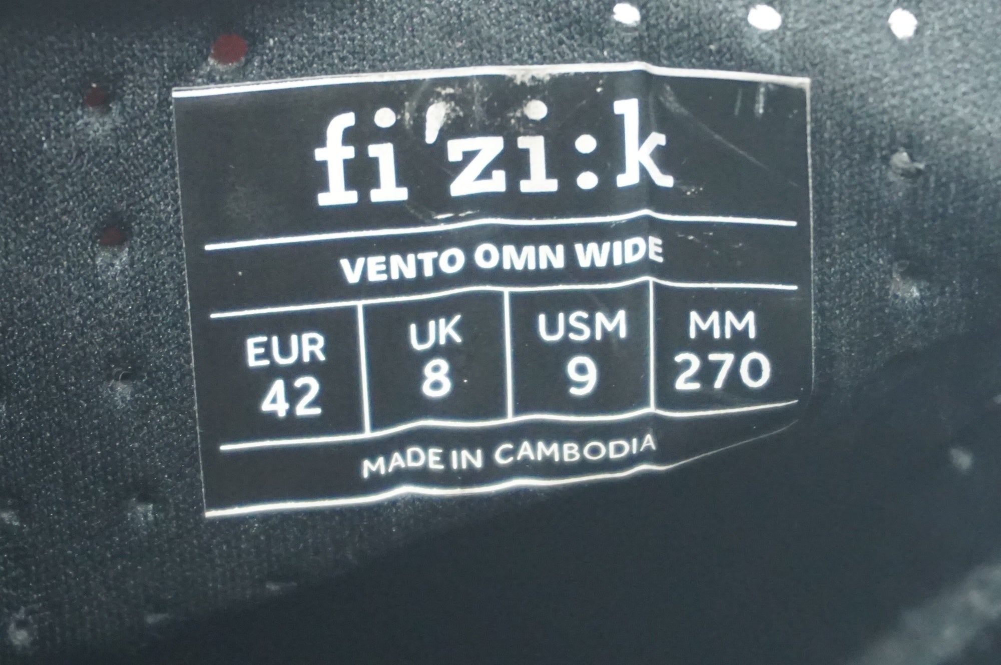 FIZIK 「フィジーク」 VENTO OMNA WIDE 42(27.0cm)サイズ シューズ / 福岡店