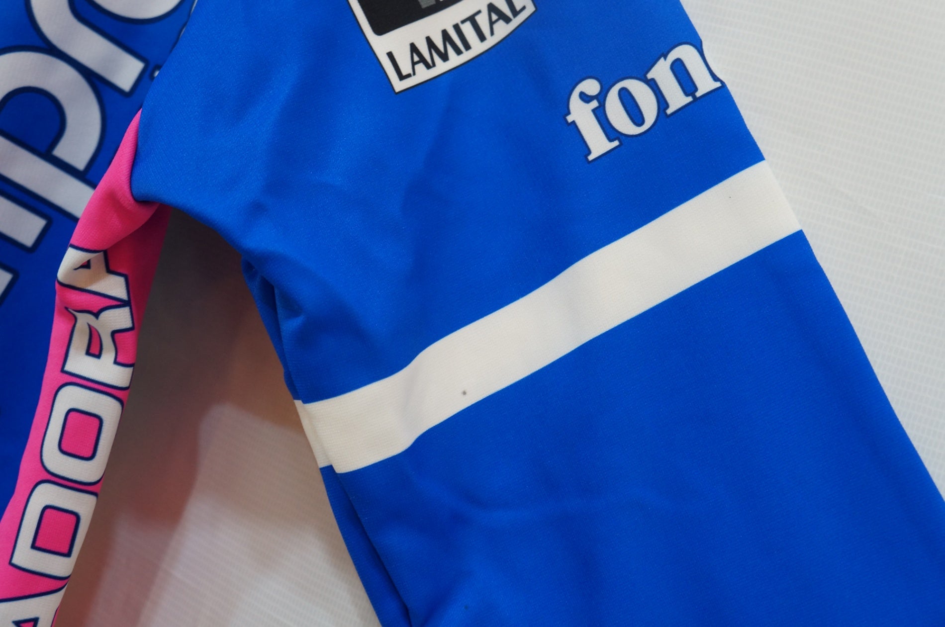 Santini サイクルジャージ L ネイビー/ホワイト Pirelliロゴ入り SMS SANTINI 「サンティーニ」 LAMPRE FONDITAL WILIER Lサイズ