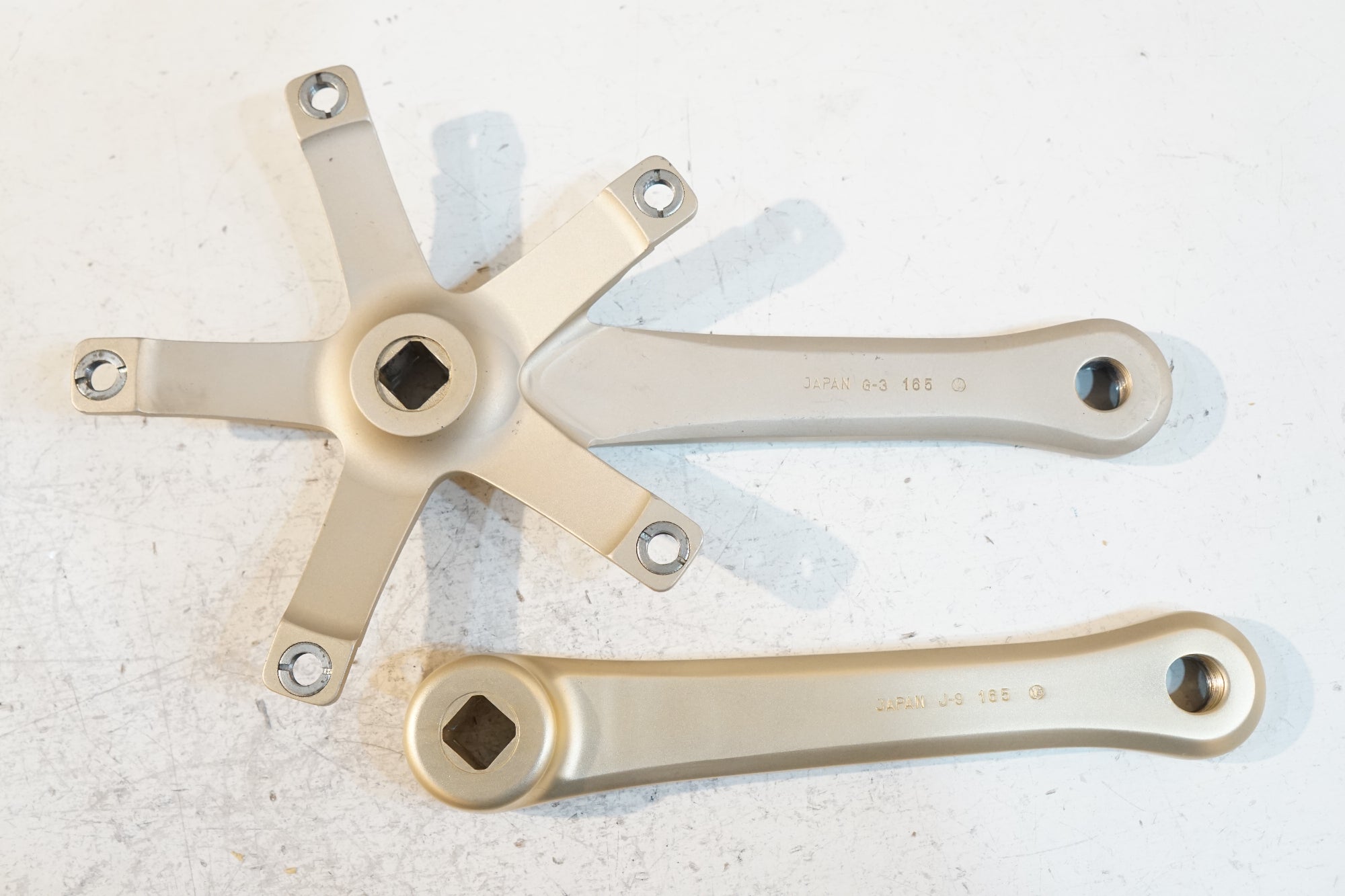 NJS 競輪 クランク スギノクランクグランドマイティー165 SUGINO 「スギノ」 GRAND MIGHTY 165mm NJS CRANK CHAMPAGNE GOLD