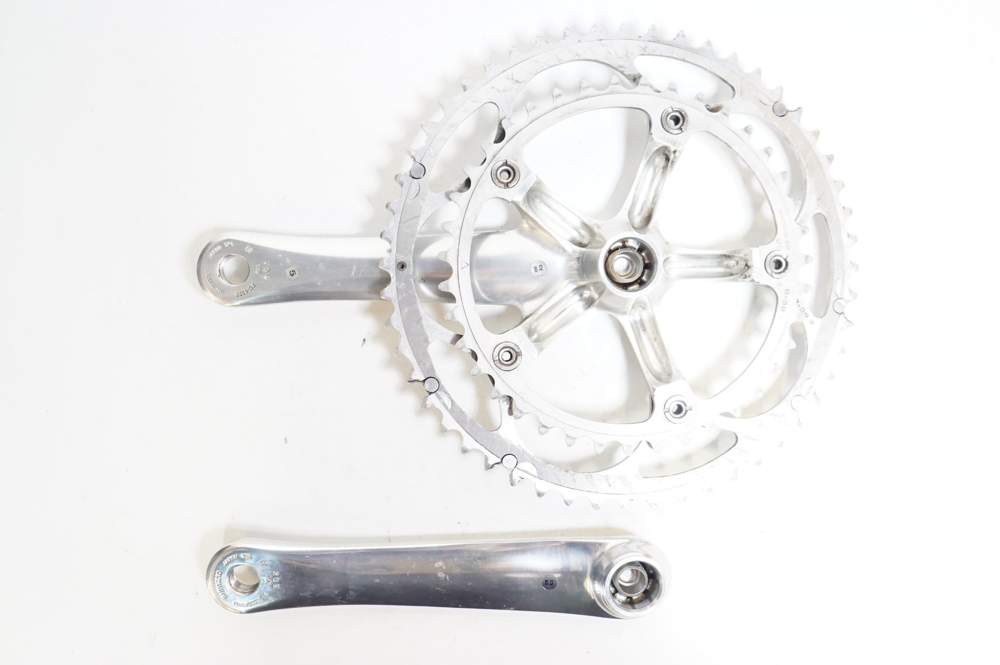 CROSS-CF限定 まいてつ ハチロク 最高級掛軸三段表装 SHIMANO 「シマノ」 DURA-ACE FC-R9100 170mm 52-36T クランクセット