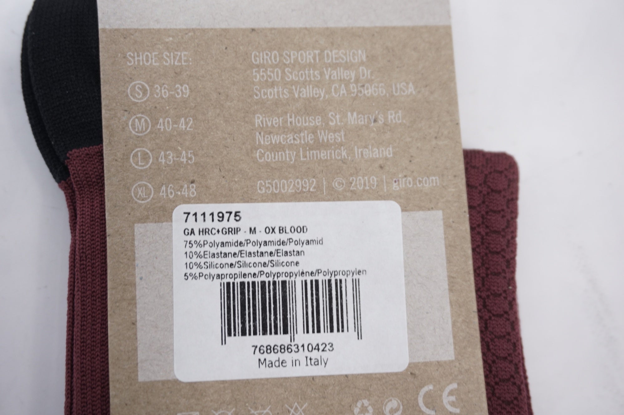 GIRO 「ジロ」 HRC GRIP Mサイズ ソックス / 世田谷店