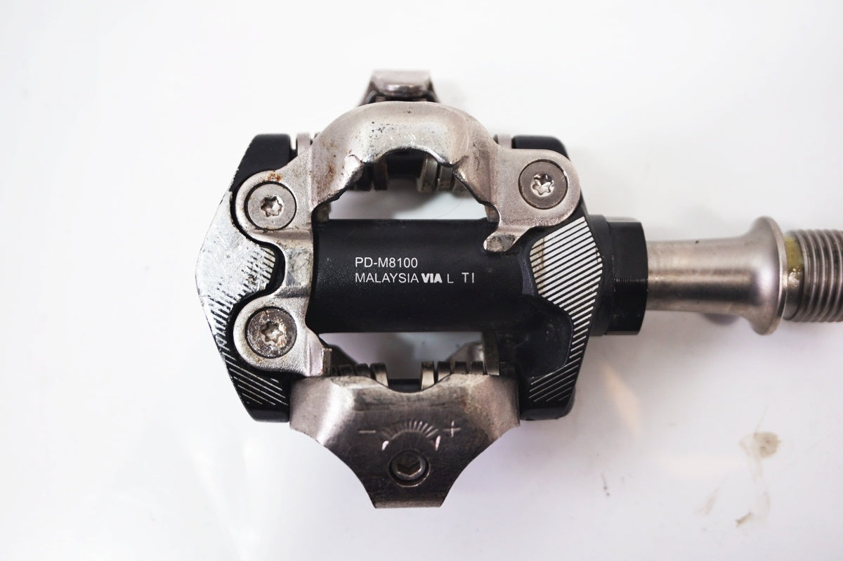 225【新品・未使用】シマノ　DEORE XT　PD-M8100　新品クリート付 SHIMANO シマノ [ DEORE XT PD-M8100 ] SPDペダル 【 風魔横浜 】 BIKE