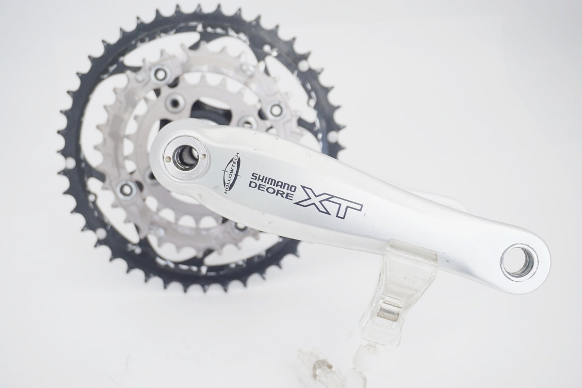 クランクセット Shimano DEORE XT FC-M751 美品 Shimano Deore XT FC-M751 MTB Crankset 175mm 44/32/22t 9 Speed 4