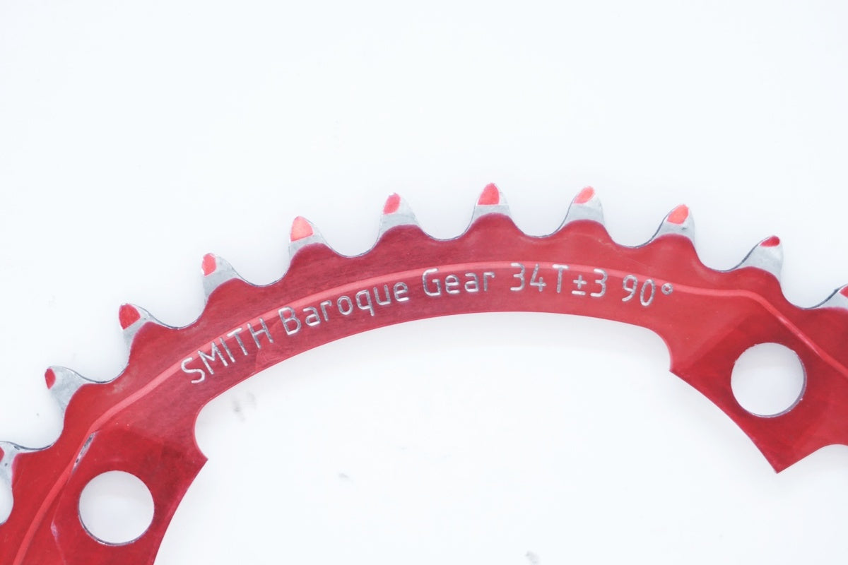 SMITH Baroque Gear バロックギア 34T±3 90° チェーンリング 赤 |