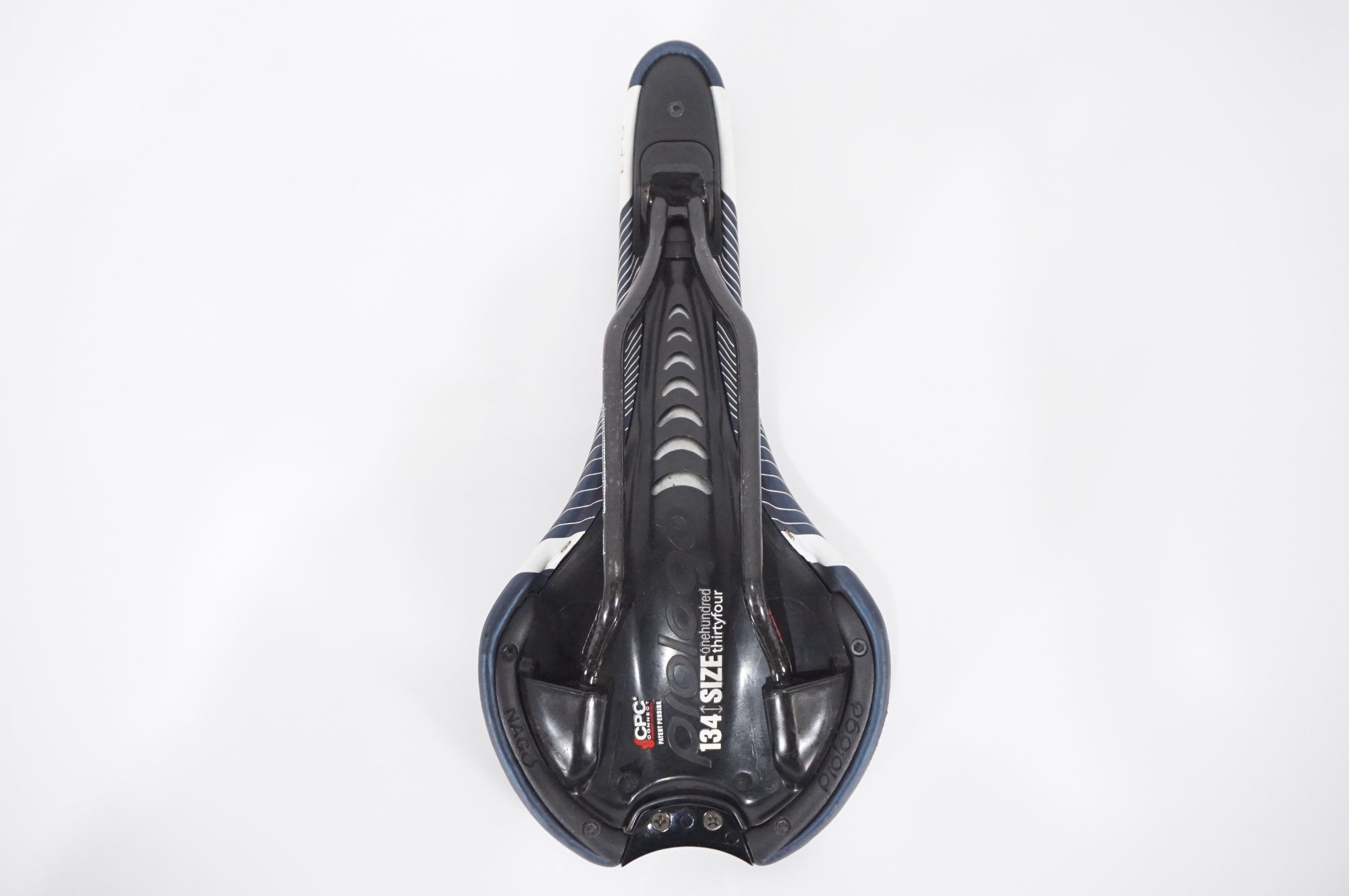 Prologo Nago EVO TR サドル ホワイト/ブルー カーボンレール Prologo