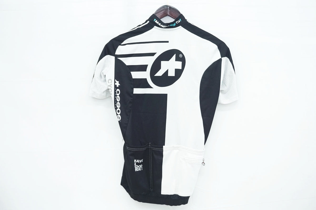 アソス　ASSOS サイズ L サイクルウエア ASSOS (アソス) サイクルウェア SIZE M ブルー×ブラック EQUIPE