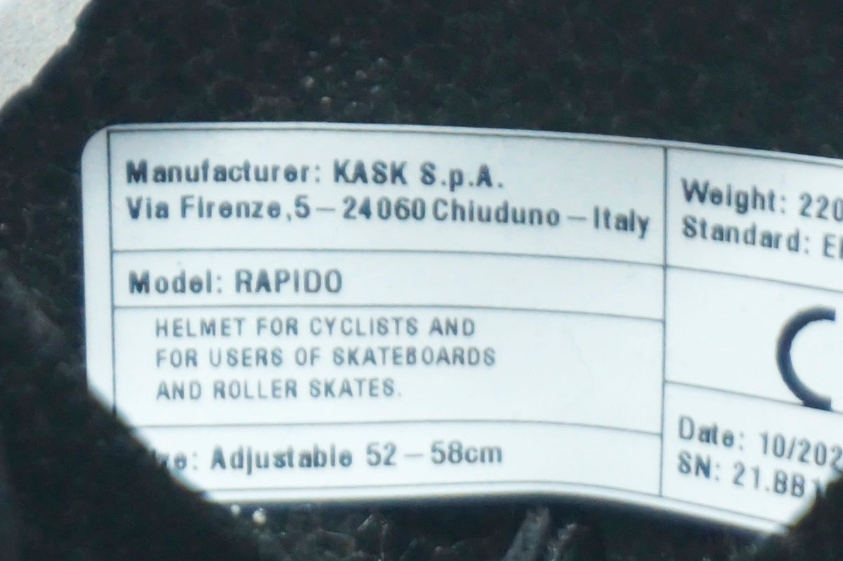 KASK 「カスク」 RAPIDO 52-58cm ヘルメット / 大阪門真店