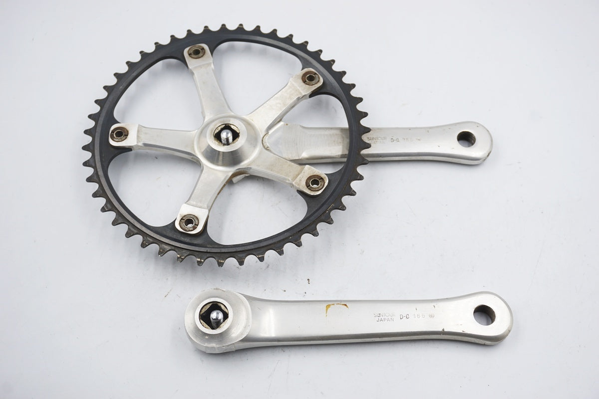 SUNTOUR SUPERBE PRO ピスト165mm チェーンリング付き SANTOUR 「サンツアー」 SUPERBE PRO DURA-ACE チェーンリング 47T