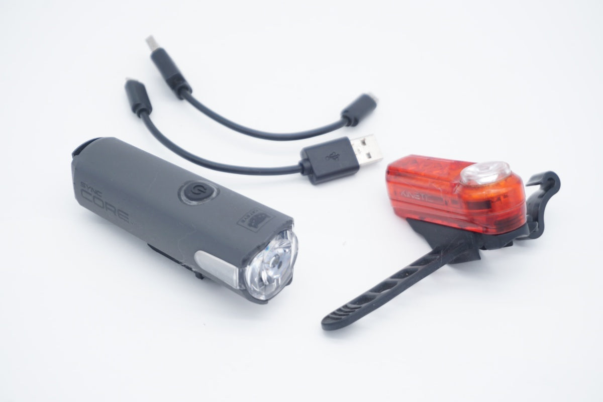 CATEYE 「キャットアイ」 SYNC CORE HL-NW100RC フロント & SYNC KINETIC TL-NW100K リア ライトセット / 京都八幡店