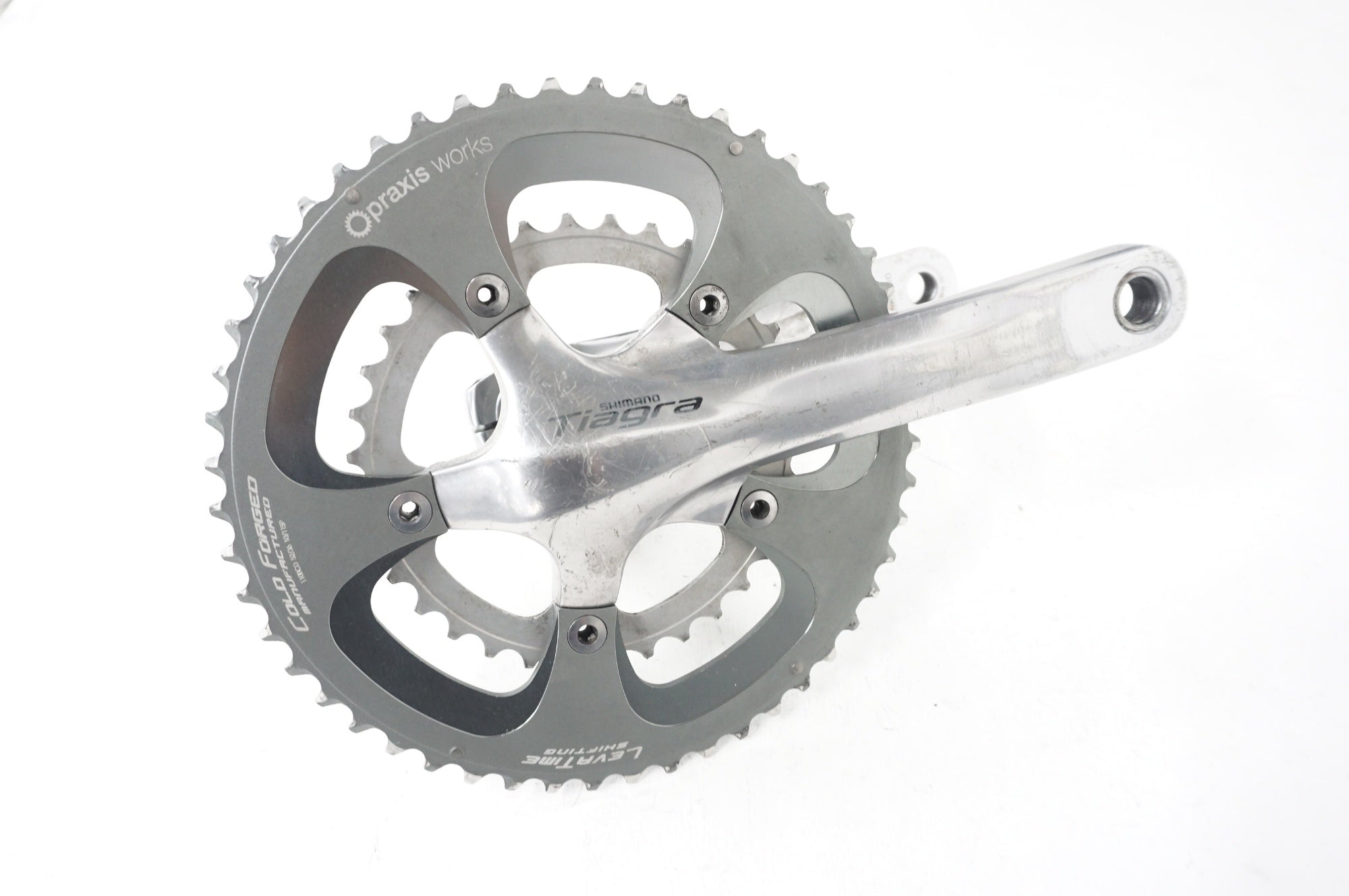 ジャンク SHIMANO 「シマノ」 TIAGRA FC-4600 アウターチェーンリングPRAXIS WORKS 52-34T 170mm クランクセット / 阪急塚口店