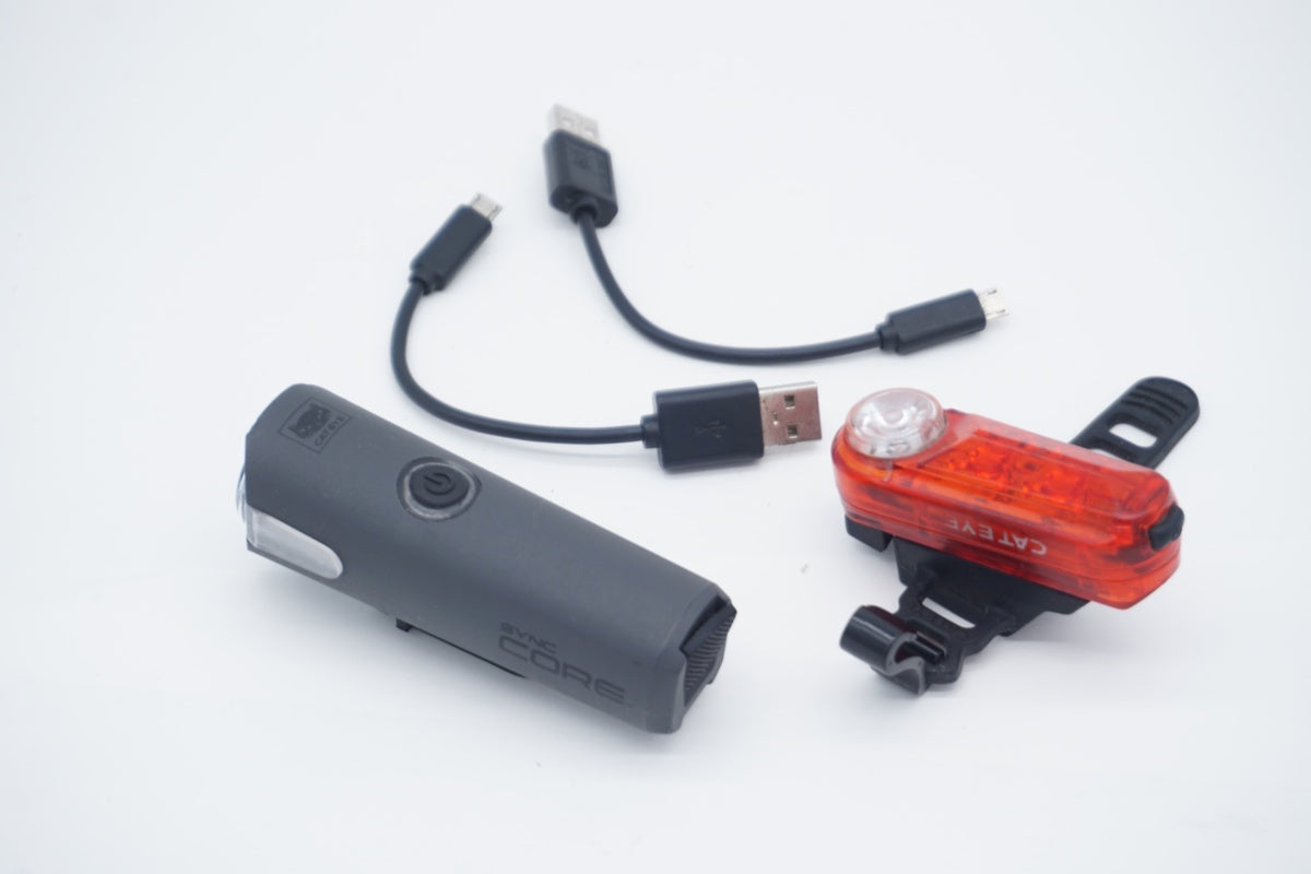 CATEYE 「キャットアイ」 SYNC CORE HL-NW100RC フロント & SYNC KINETIC TL-NW100K リア ライトセット / 京都八幡店
