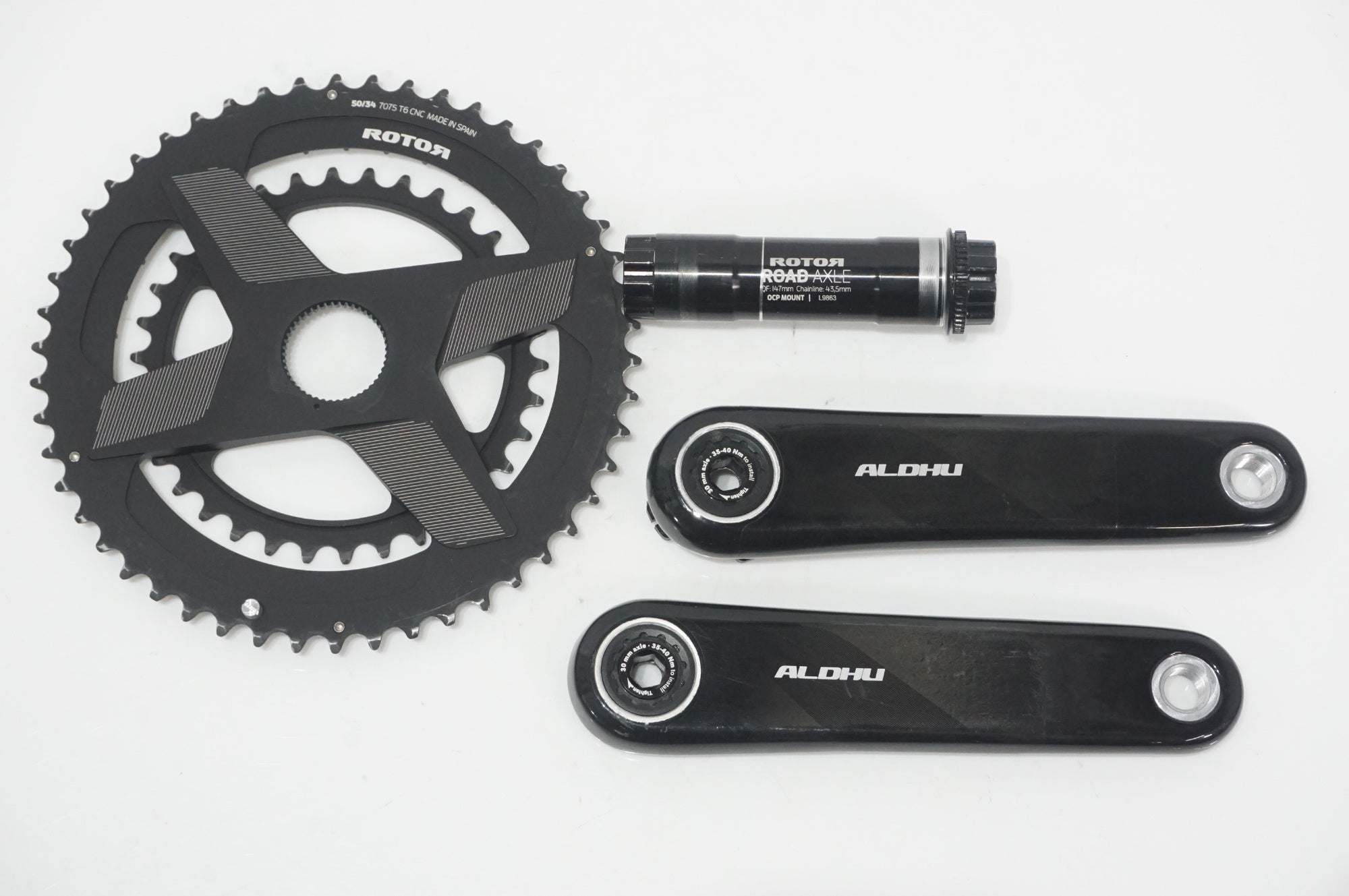 ROTOR 「ローター」 ALDHU CARBON 50-34T 172.5mm クランクセット / AKIBA店