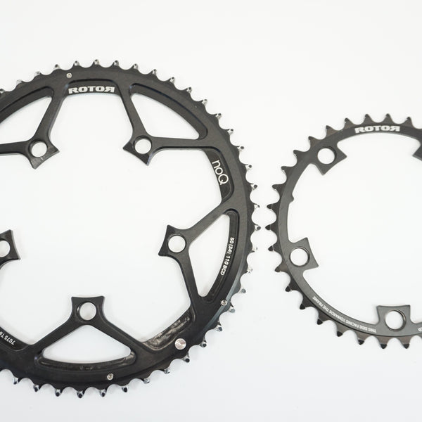 ト*ー様 ROTOR BCD110×4 エアロ 50/34 ＋ チェーンリングボ ROTOR 「ローター」 NO-Q 50-34T PCD110 チェーンリングセット